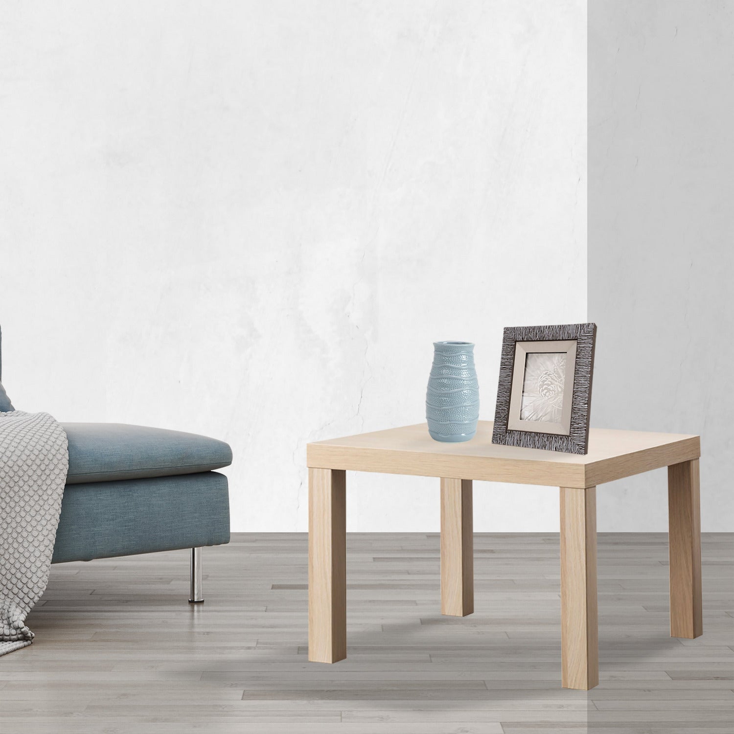 VESTIAMO CASA - Tavolino quadrato in legno naturale - h45x45x45 cm